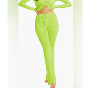 New ~ GOOD AMERICAN Shimmer High Waist Swimsuit Cover-Up Pants Size 2 / Med